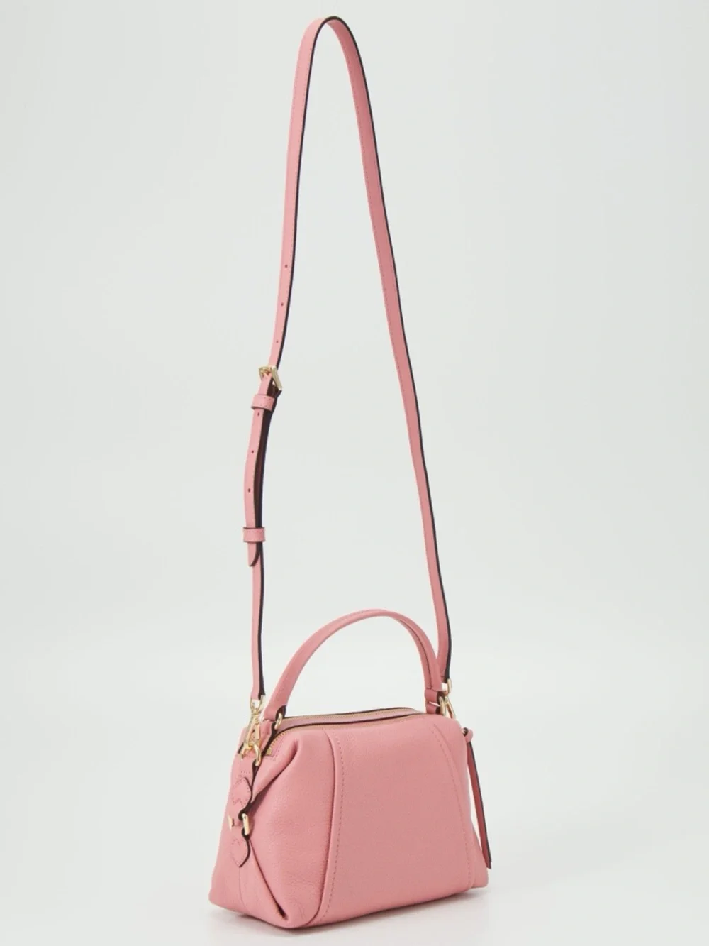 Michael Kors Sia Small‎ Double-Zip Crossbody Blush Pink Leather Bag